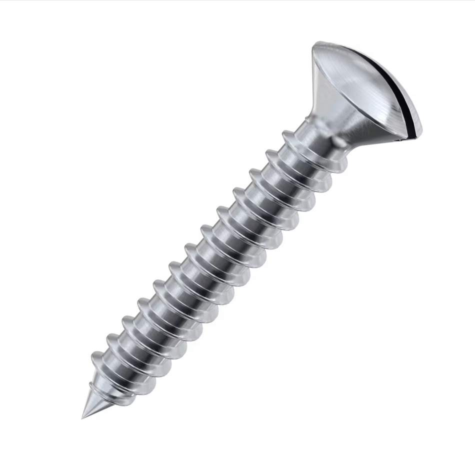 Slotted Raised Countersunk Self Tapping Screw No.6 (3.5mm)