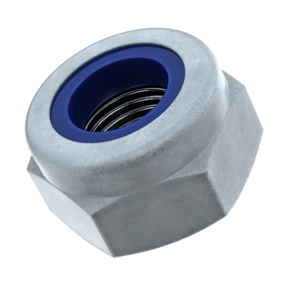 Metric Fine Hex Full Nylock Nut M12